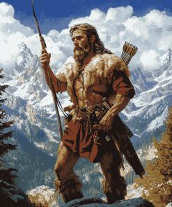 Aesthetic Mountain Man Landscape Diamond Painting