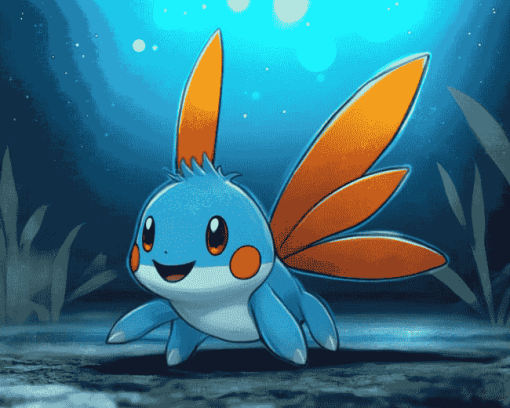 Aesthetic Mudkip Pokemon Diamond Painting