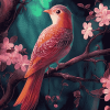 Aesthetic Neon Bird Diamond Painting