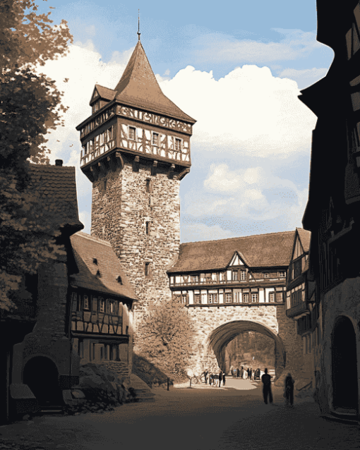 Aesthetic Nuremberg Castle Diamond Painting