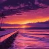 Aesthetic Ocean Sunset Diamond Painting