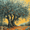 Aesthetic Olive Tree Diamond Painting