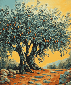 Aesthetic Olive Tree Diamond Painting