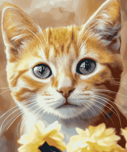 Aesthetic Orange Tabby Kittens Diamond Painting