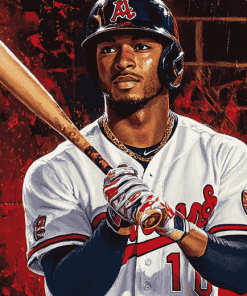 Aesthetic Ozzie Albies Baseball Diamond Painting