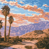 Aesthetic Palm Desert Landscape Diamond Painting