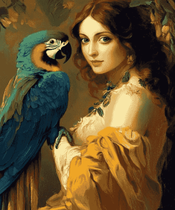 Aesthetic Parrot Vintage Diamond Painting