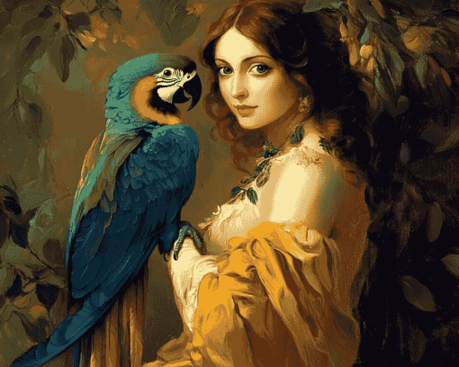 Aesthetic Parrot Vintage Diamond Painting