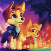 Aesthetic Paw Patrol Fantasy Diamond Painting