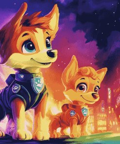 Aesthetic Paw Patrol Fantasy Diamond Painting