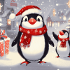 Aesthetic Penguin Christmas Diamond Painting