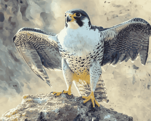 Aesthetic Peregrine Falcon Diamond Painting