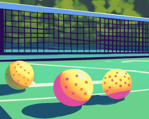 Aesthetic Pickleball Cartoon Diamond Painting