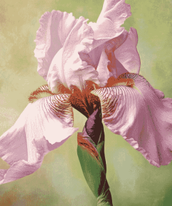 Aesthetic Pink Iris Blossoms Diamond Painting