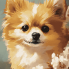 Aesthetic Pomchi Puppy Diamond Painting