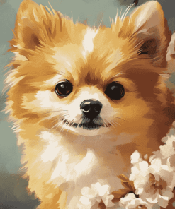 Aesthetic Pomchi Puppy Diamond Painting