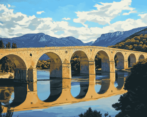 Aesthetic Pont Du Gard Diamond Painting