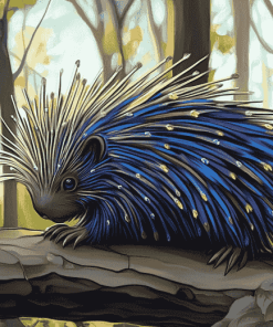 Aesthetic Porcupine Animation Diamond Painting