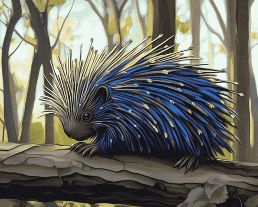 Aesthetic Porcupine Animation Diamond Painting