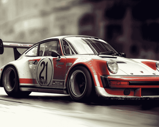 Aesthetic Porsche Race Diamond Painting