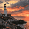 Aesthetic Portland Head Light Diamond Painting