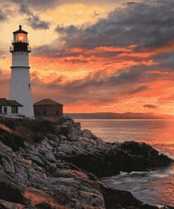 Aesthetic Portland Head Light Diamond Painting