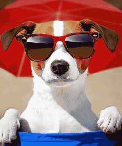 Aesthetic Puppy Sunglasses Diamond Painting