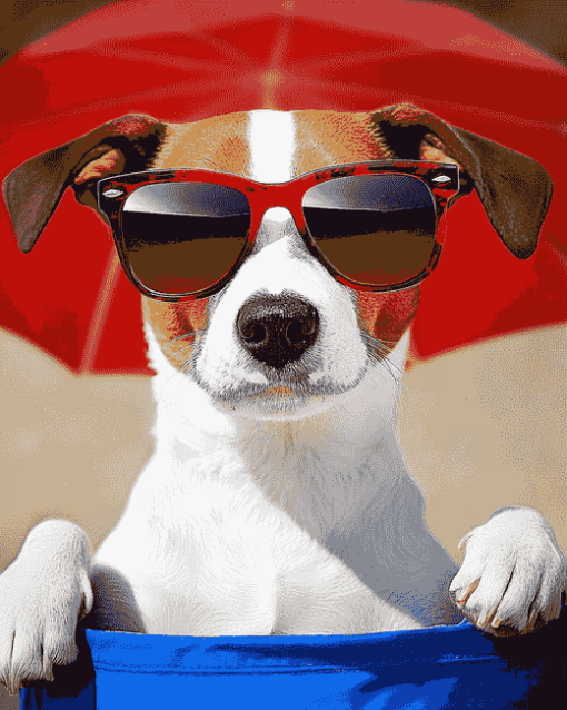 Aesthetic Puppy Sunglasses Diamond Painting