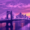 Aesthetic Purple Cityscape Diamond Painting