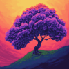 Aesthetic Purple Tree Diamond Painting