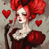 Aesthetic Queen of Hearts Anime Diamond Painting