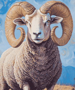 Aesthetic Ram Sheep Diamond Painting