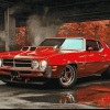 Aesthetic Red 1974 Gto Diamond Painting