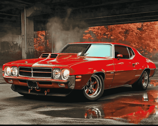 Aesthetic Red 1974 Gto Diamond Painting