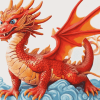 Aesthetic Red Dragon Art Diamond Painting