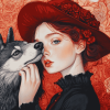 Aesthetic Red Riding Fantasy Diamond Painting