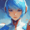 Aesthetic Rei Ayanami Anime Diamond Painting