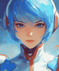 Aesthetic Rei Ayanami Anime Diamond Painting