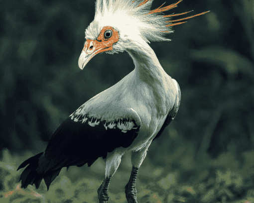 Aesthetic Secretarybird Diamond Painting