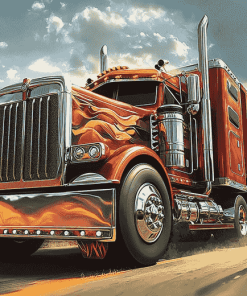 Aesthetic Semi Trucks Diamond Painting