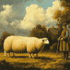 Aesthetic Sheep Portrait Diamond Painting