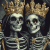 Aesthetic Skull King and Queen Diamond Painting