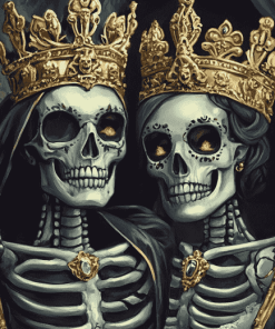 Aesthetic Skull King and Queen Diamond Painting