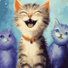 Aesthetic Smile Cat Diamond Painting