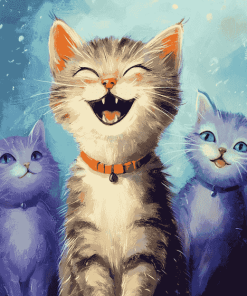 Aesthetic Smile Cat Diamond Painting