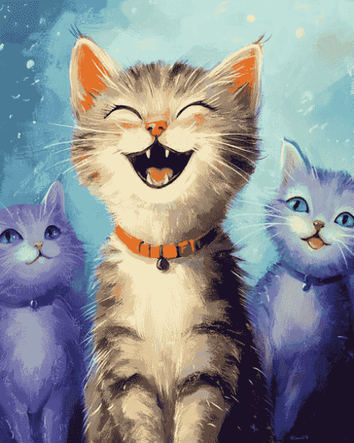 Aesthetic Smile Cat Diamond Painting