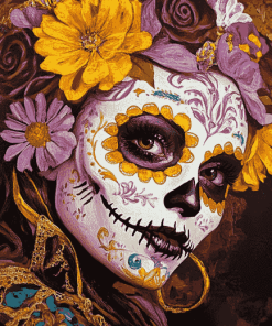 Aesthetic Sugar Skull Girl Diamond Painting