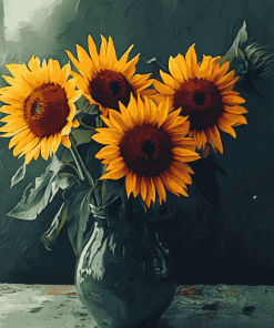 Aesthetic Sunflower Vase Art Diamond Painting