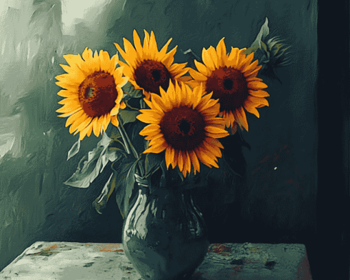 Aesthetic Sunflower Vase Art Diamond Painting