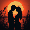 Aesthetic Sunset Romance Diamond Painting